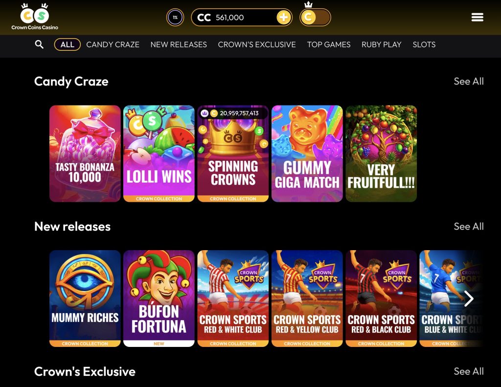 Crown Coins Sweepstakes and Social Casino App and Site